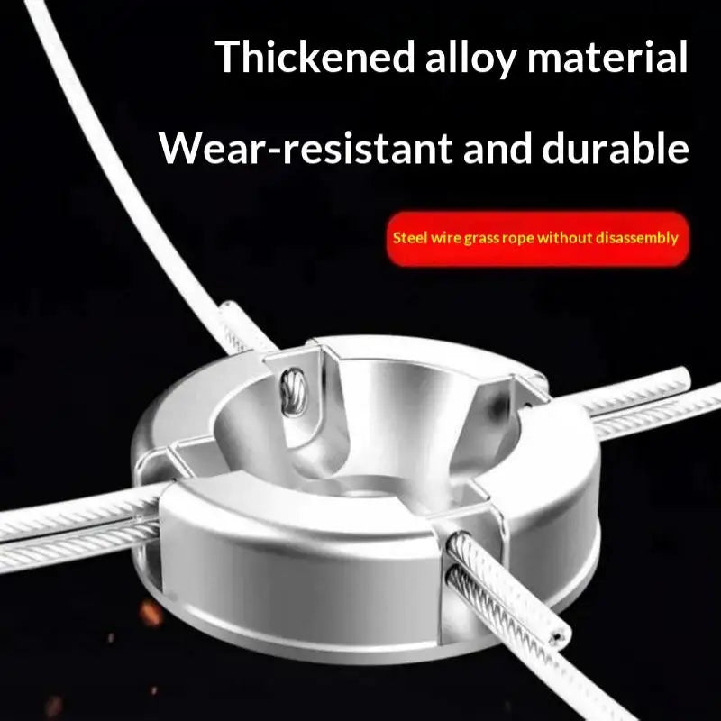 Aluminum Alloy Grass Trimmer Head with Steel Wire Lines Trimmer Head Replacement Nixie