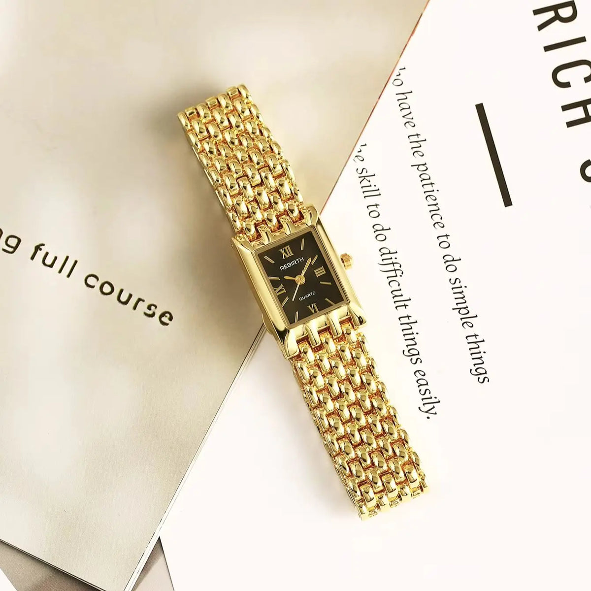 REBIRTH Women's Quartz Watch – Minimalist Light Luxury Style Women's Fashion Watch Nixie