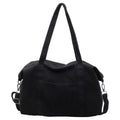 Large Canvas Tote Bag – Minimalist Crossbody & Shoulder Handbag Canvas Tote Bag Nixie BB-1276Black