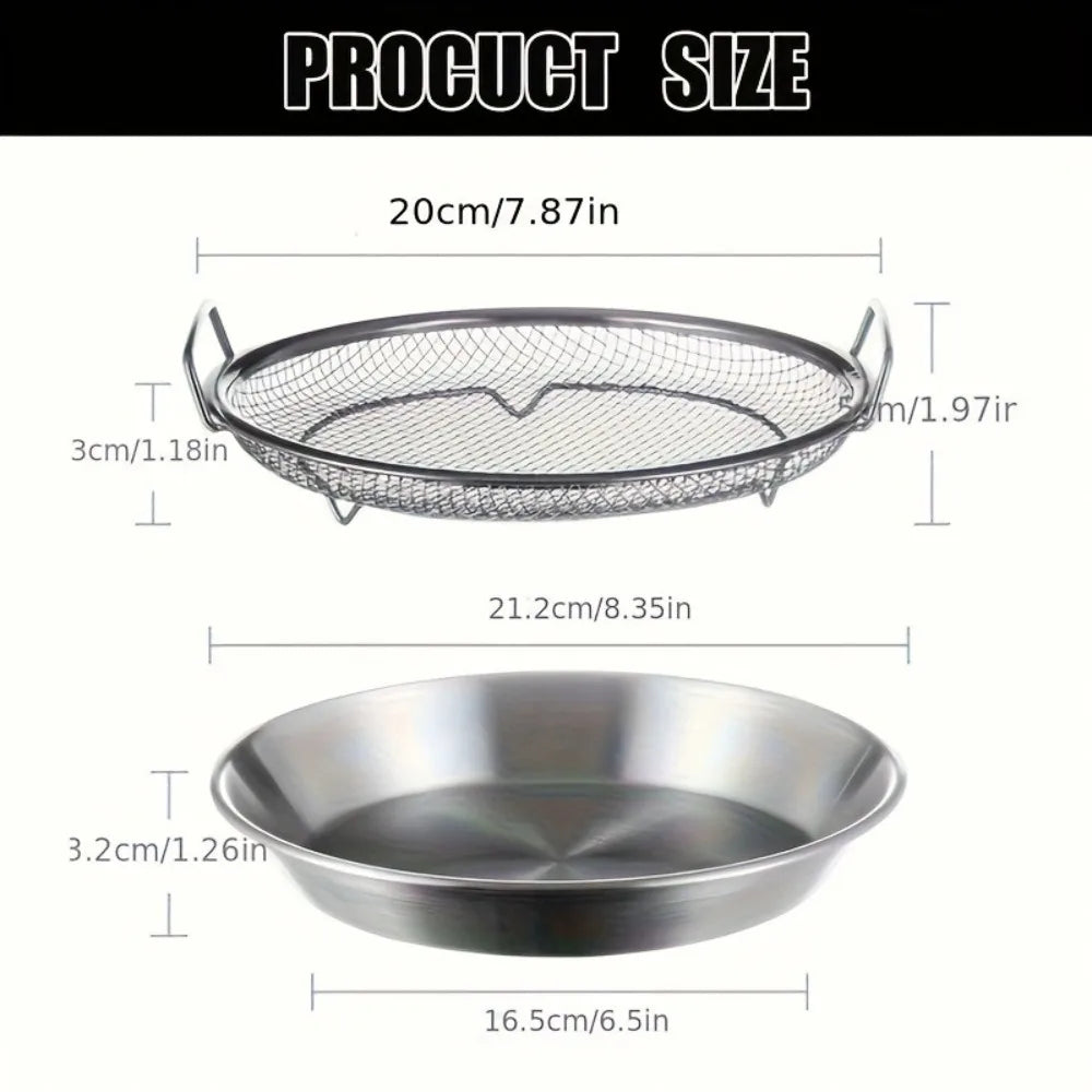 Nixie Stainless Steel Frying Rack with Tray – Foldable Frying Rack & Tray Nixie 2PCS