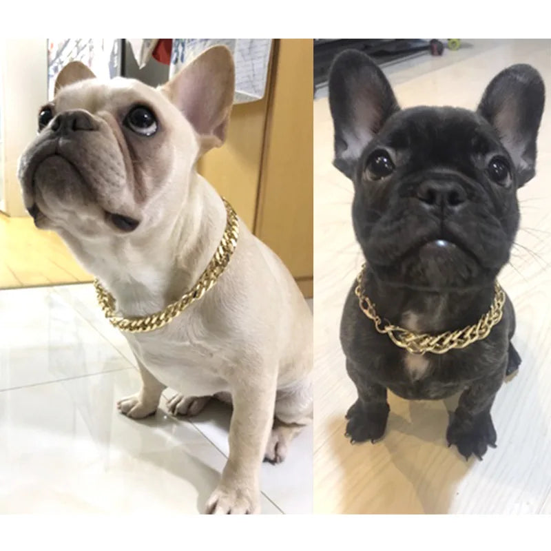 Hip Hop Dog Gold Chain Collar Necklace for Small & Medium Dogs Dog Collar Necklace Nixie