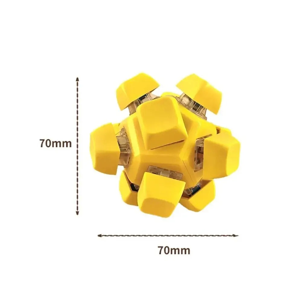 12-Key Magic Ball Fidget Keychain Clicker Toy for Adults Fidget Keychain Toy Nixie