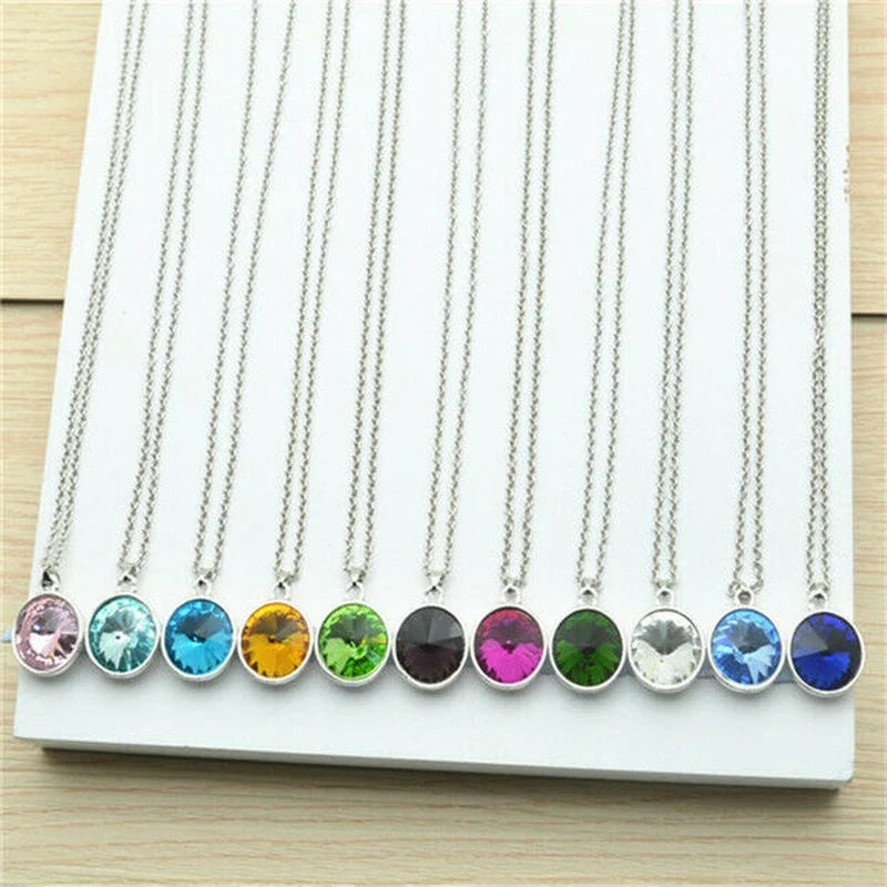 Crystal Turquoise Glass Pendant Necklace – Mood Tracker | Nixie Pendant Necklace Nixie