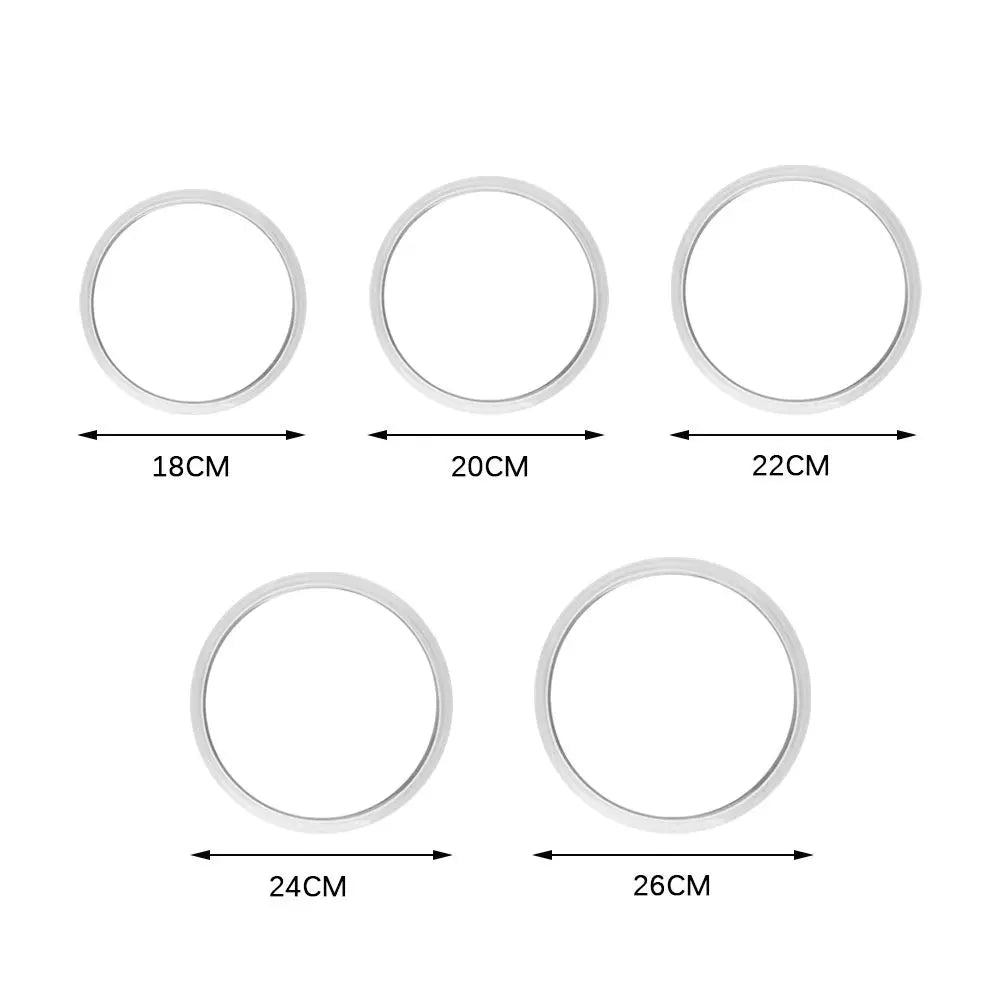 Silicone Pressure Cooker Sealing Ring Gasket 18–26cm 2-Pack Cookware Replacement Part Nixie