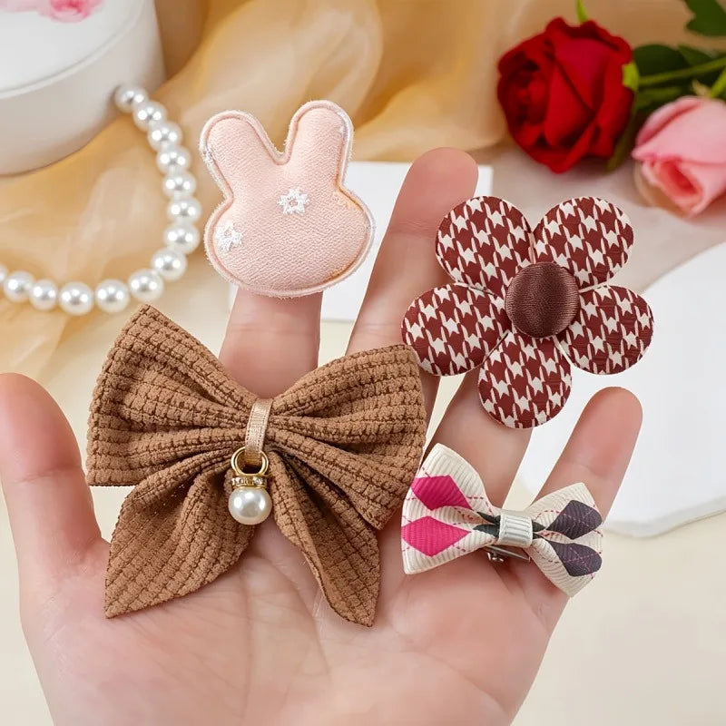 170-Pc Girls Elastic Hair Bands Set – Leopard & Caramel Colors Girls Hair Accessories Nixie