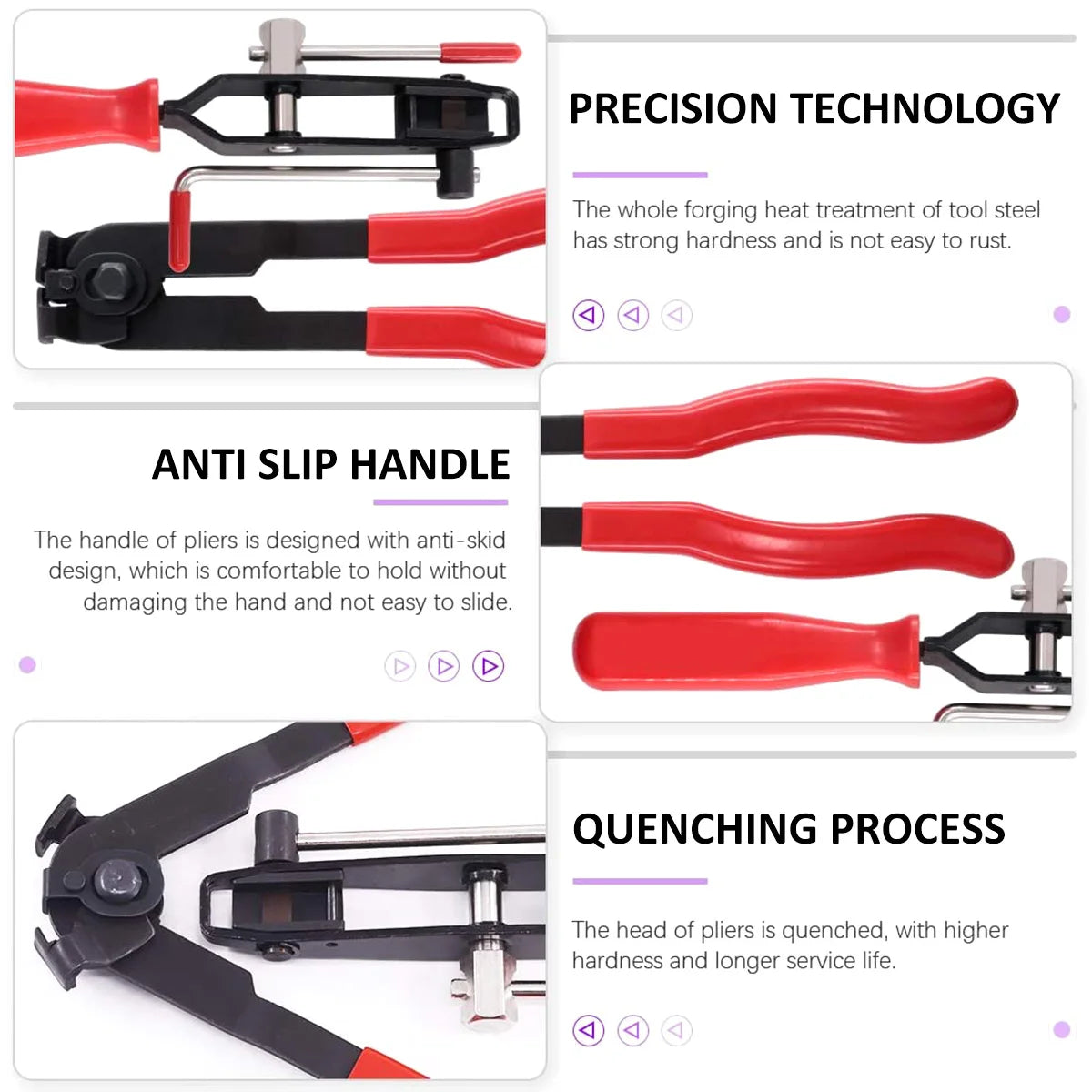 CV Joint Boot Clamp Pliers Kit – 10-Pc Stainless Steel Auto Tool CV Boot Clamp Pliers Nixie