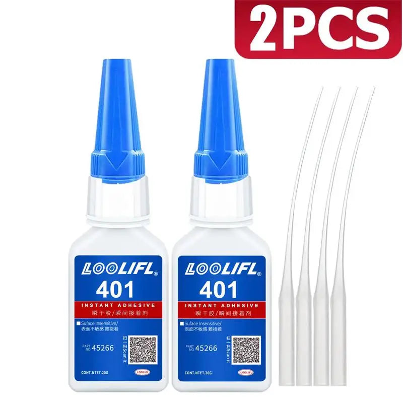 401 Instant Super Glue 20ml – Strong Universal Adhesive Instant Super Glue Nixie 2PCS