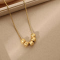 Five Fortunes Lucky Bead Clavicle Chain Necklace | Women Chain Necklace Nixie XL1783-123