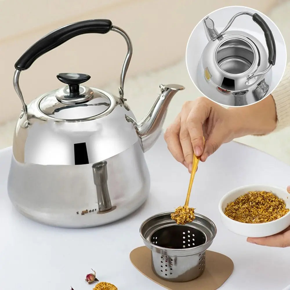 Stainless Steel Whistling Tea Kettle with Infuser & Handle Stovetop Tea Kettle Nixie