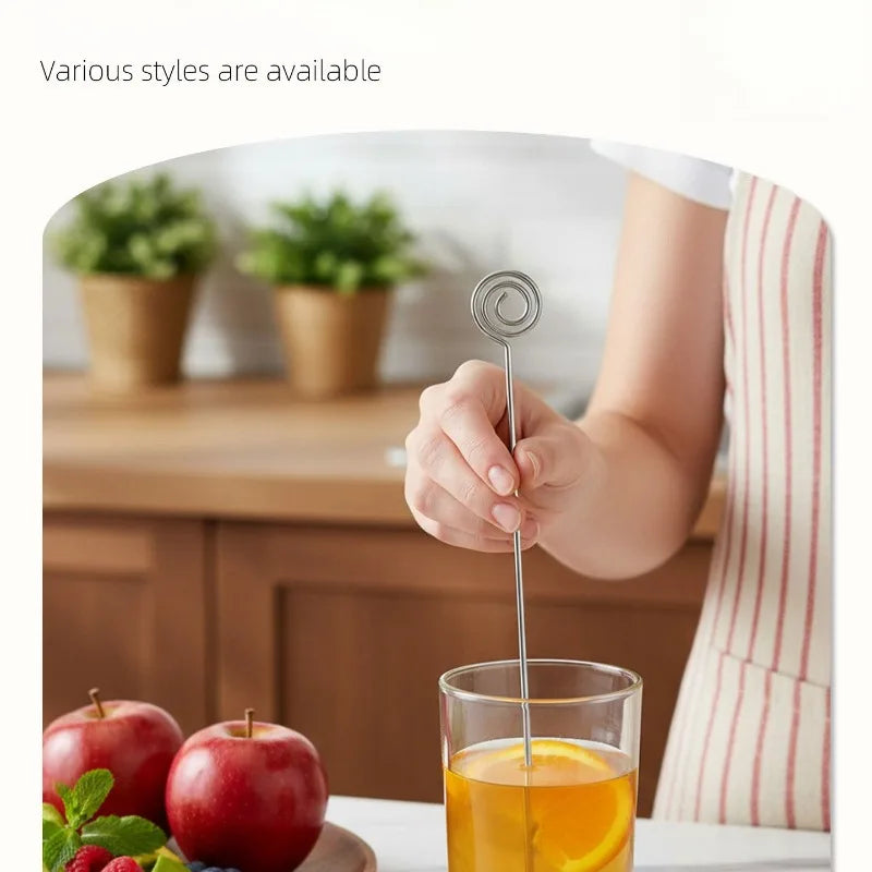 304 Stainless Steel Manual Mixer – Egg Beater & Cocktail Stirrer Manual Kitchen Mixer Nixie