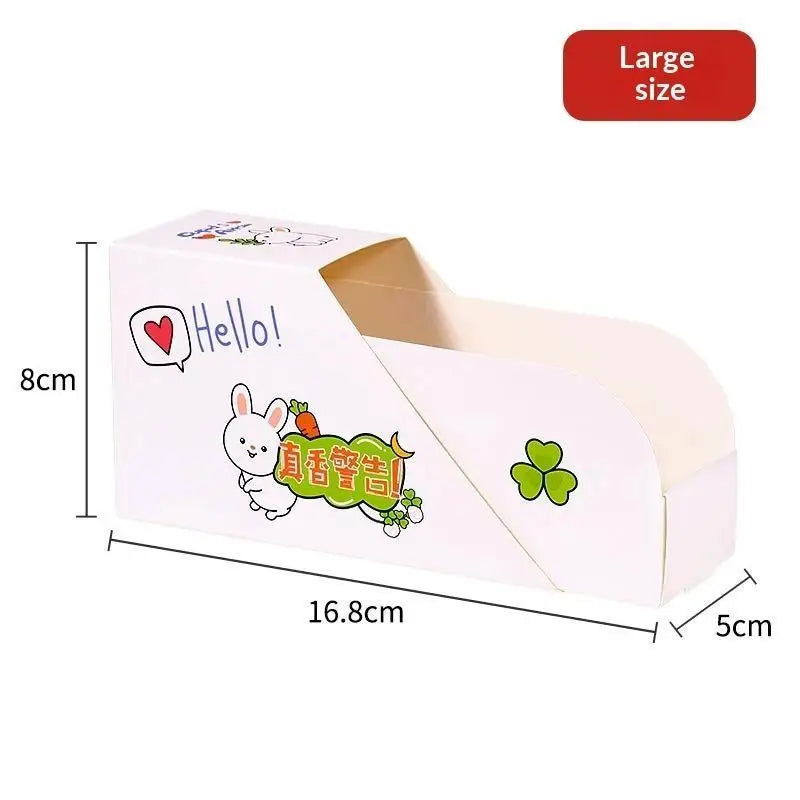 50Pcs Disposable Sushi Taco Paper Boxes – Greaseproof Cartoon Disposable Food Boxes Nixie A8