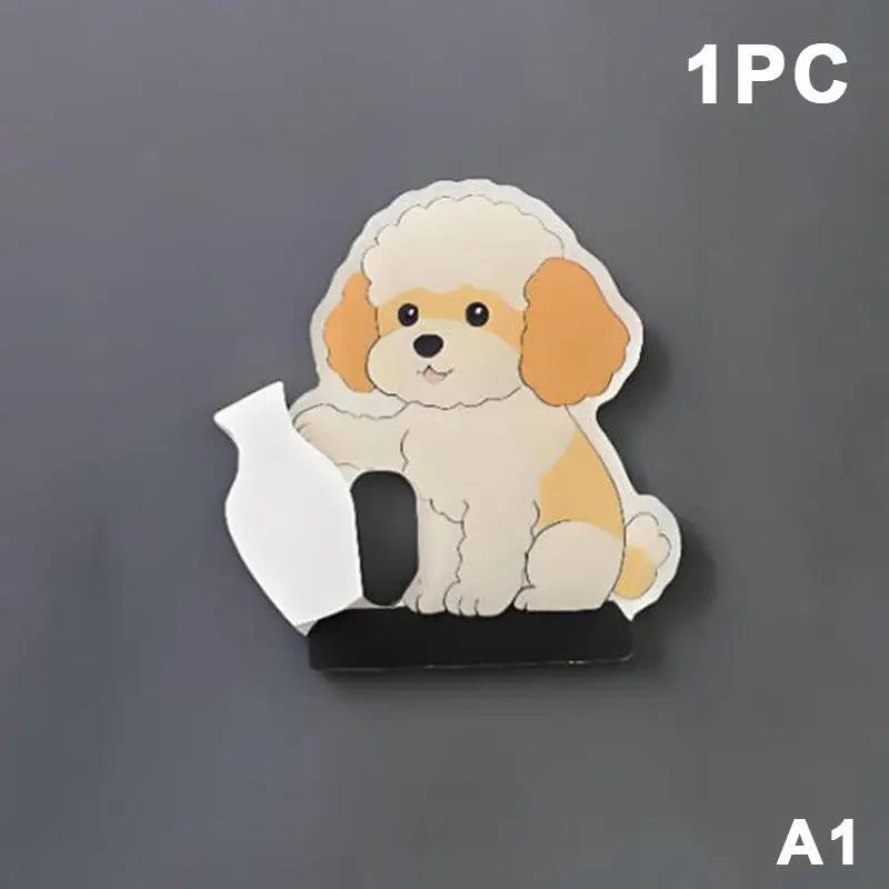 Mini Acrylic Vase Fridge Magnet – Dog & Cat Pet Décor Decorative Fridge Magnet Nixie A1