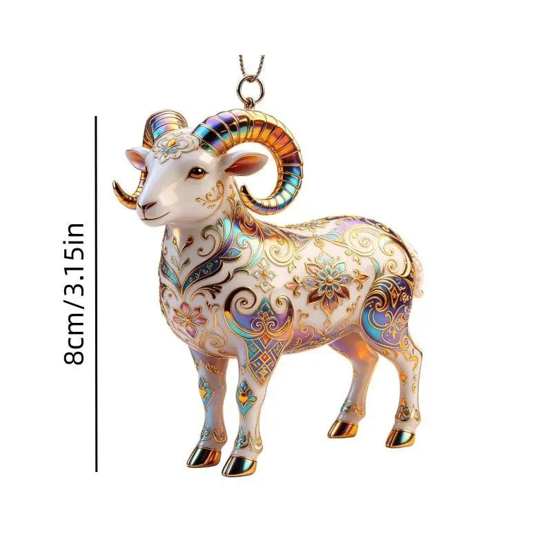 Acrylic Chinese Zodiac Goat Hanging Ornament | Lunar New Year