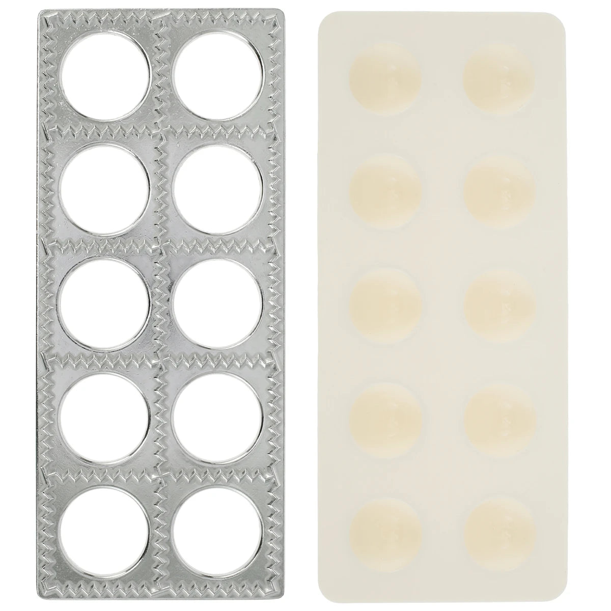Ravioli Maker Press Mold Set – 10/12 Hole Dumpling Pasta Cutter Pasta Mold Set Nixie Set C 10 Holes