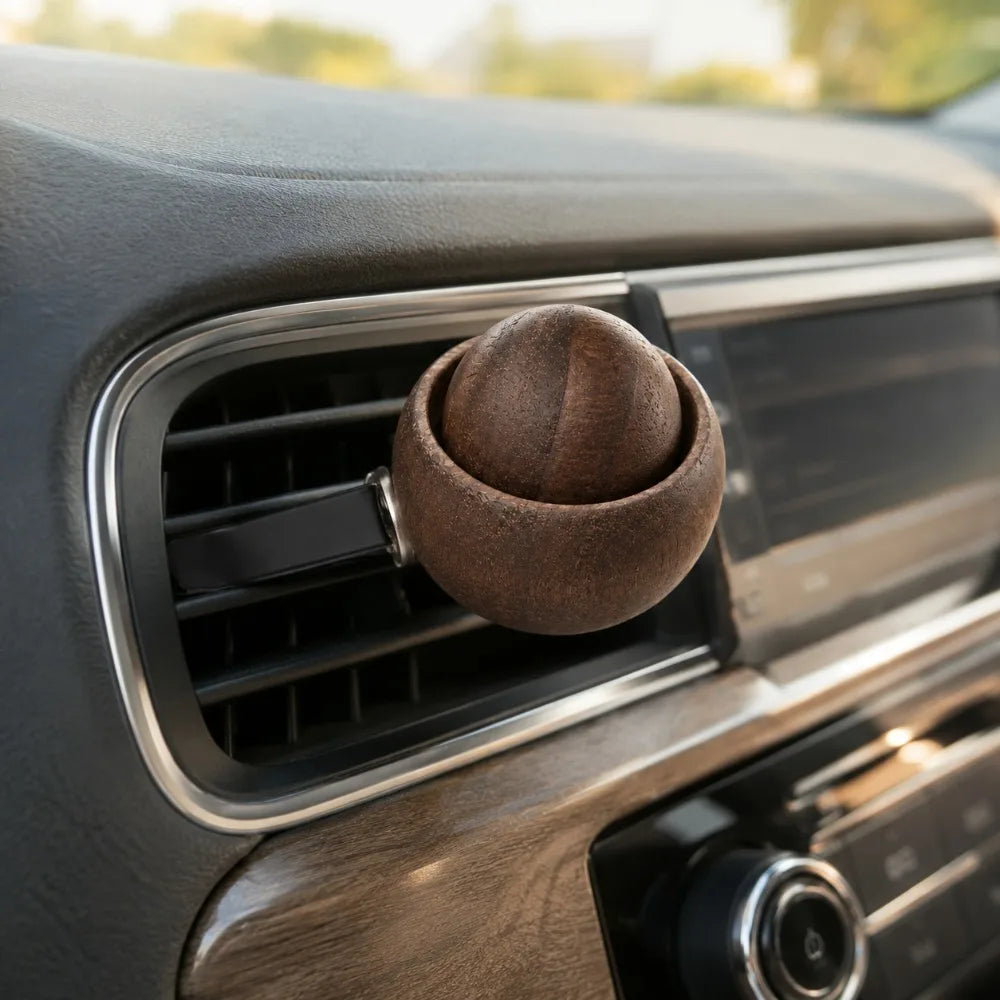 Mini Wooden Scent Diffuser – Car, Home & Office Aroma Holder