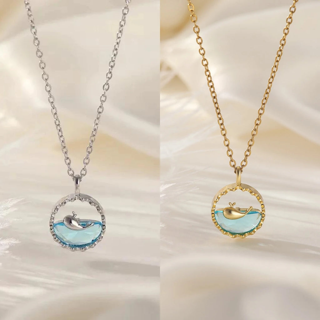 Women's Heart Pendant Stainless Steel Clavicle Chain Necklace Heart Pendant Necklace Nixie