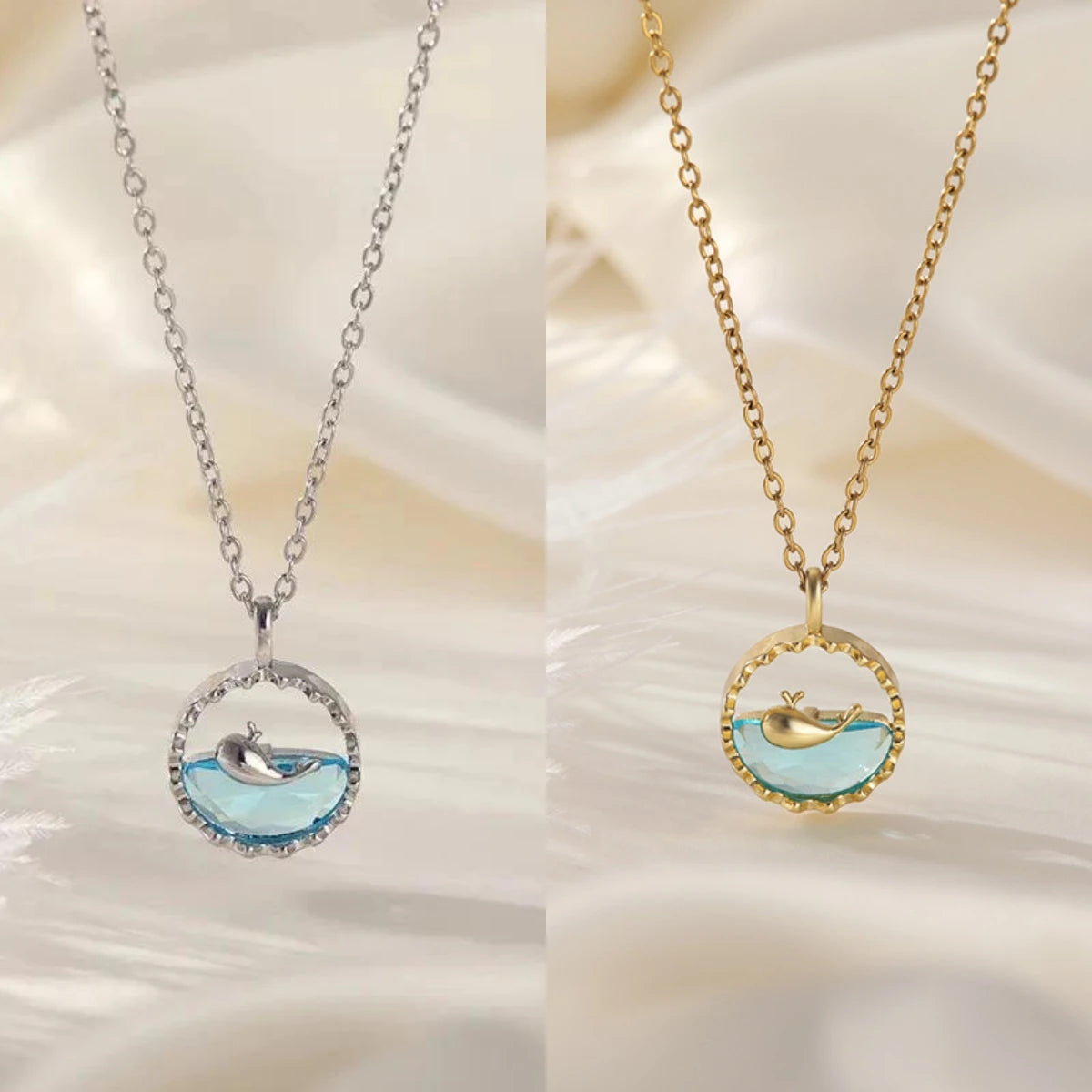Women's Heart Pendant Stainless Steel Clavicle Chain Necklace Heart Pendant Necklace Nixie