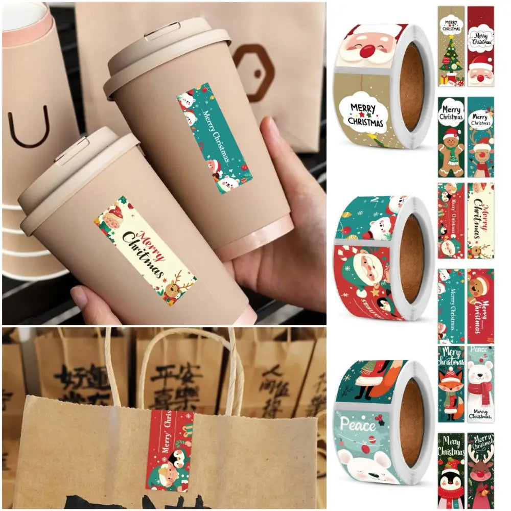 120 Christmas Stickers – Santa, Snowman & Xmas Tree Decals Holiday Stickers Nixie