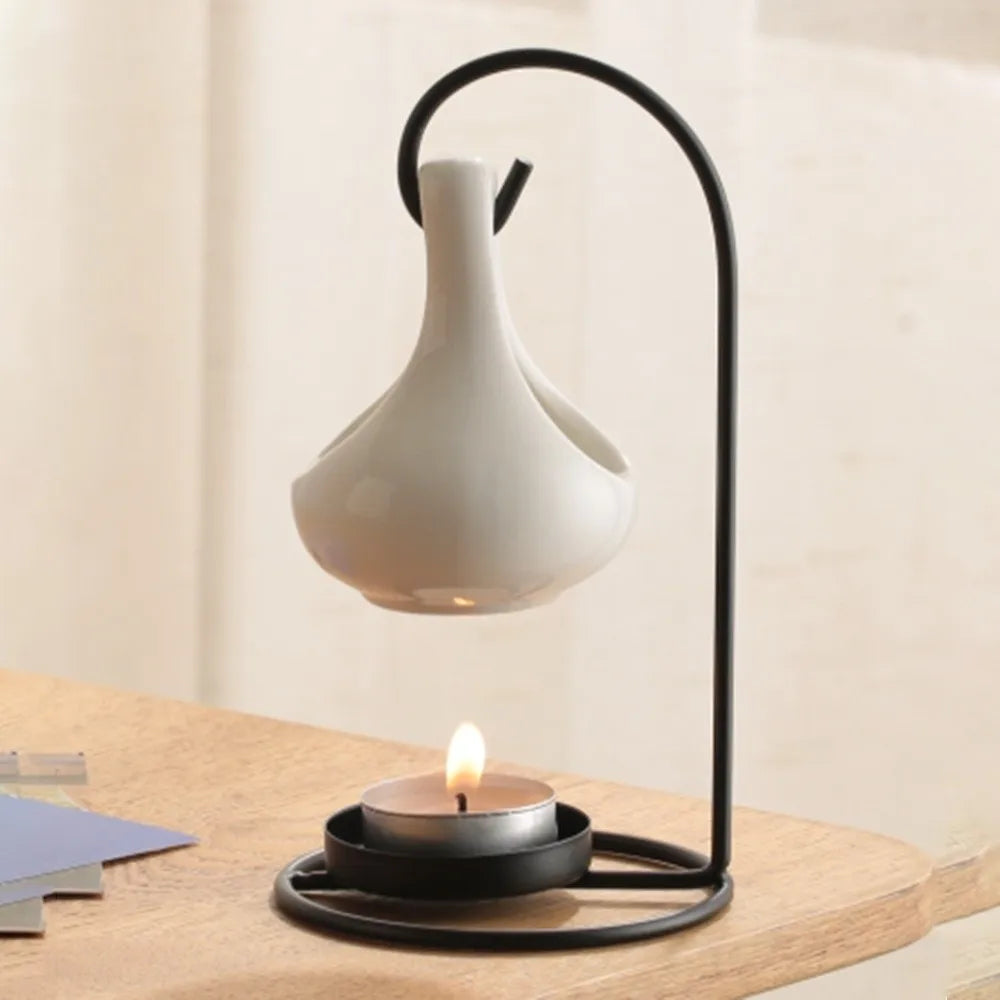 Hanging Ceramic Aromatherapy Oil Burner & Candle Holder Aromatherapy Oil Burner Nixie White