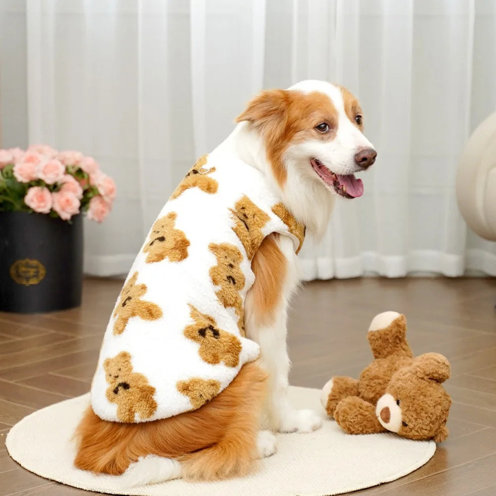 Winter Bear Pattern Dog Sweater Vest XS–9XL | Pet Clothes Dog Sweater Vest Nixie White XXL