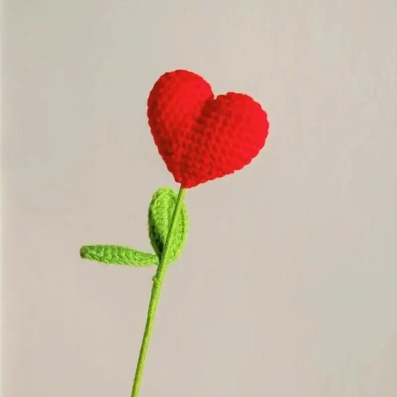 Handmade Crochet Heart Bouquet – Yarn Love Flowers Gift Crochet Flower Bouquet Nixie