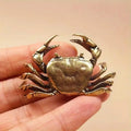 Brass Crab Figurine Antique Tea Pet Desktop Ornament | Handcrafted Decorative Figurine Nixie Default Title
