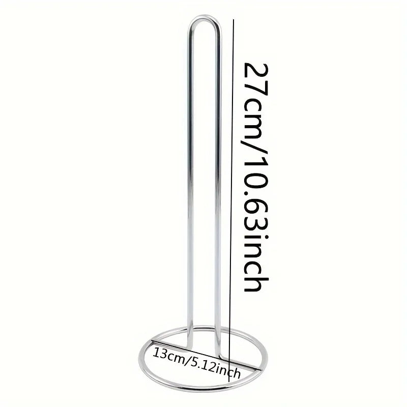 Stainless Steel Tissue Holder – Vertical Roll Paper Storage Rack Paper Towel Holder Nixie 1pc silver