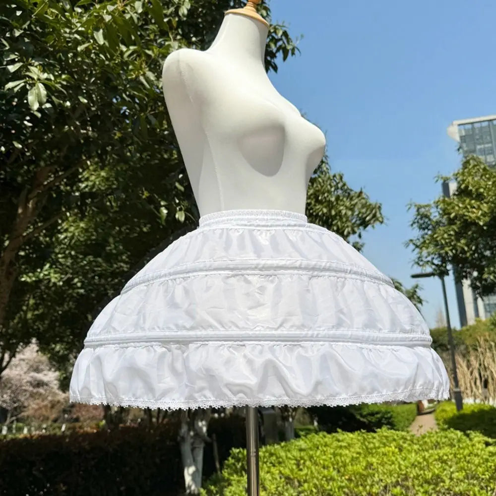Lolita Hoop Petticoat White Crinoline Underskirt – Cosplay & Wedding Crinoline Petticoat Nixie