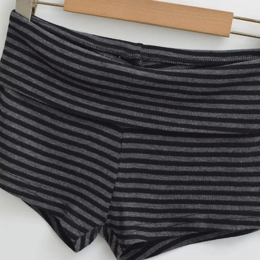 Women's Striped Elastic Waist Casual Summer Shorts