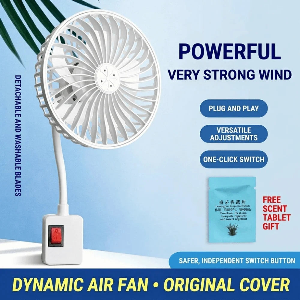 360° Rotatable Wall Socket Fan | Low Noise, Energy Saving Wall Socket Fan Nixie