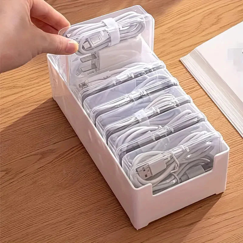 Data Cable & Charger Storage Box Organizer | Nixie