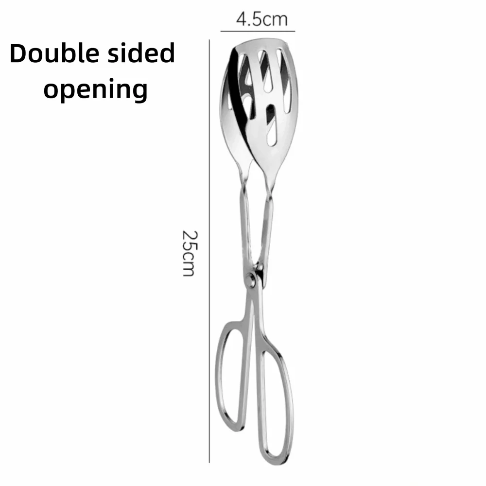 Stainless Steel Scissor Salad Tongs – Heat-Resistant Serving Kitchen Serving Tongs Nixie True Colors-Style2