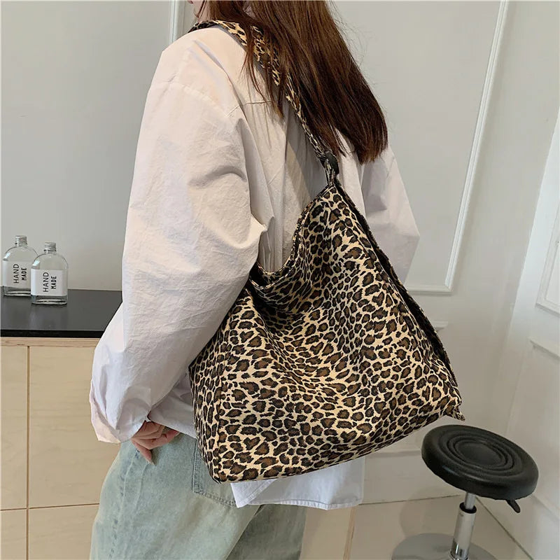 Leopard Print Large Capacity Crossbody Tote Shoulder Bag Crossbody Shoulder Bag Nixie