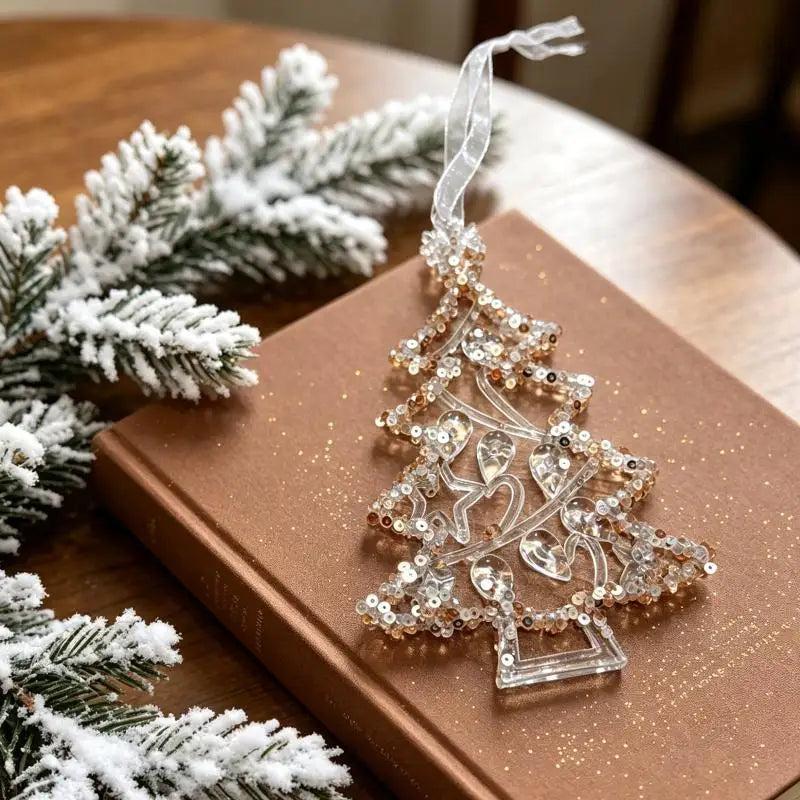 Clear Acrylic Christmas Ornaments with Rhinestone Details Christmas Ornaments Nixie