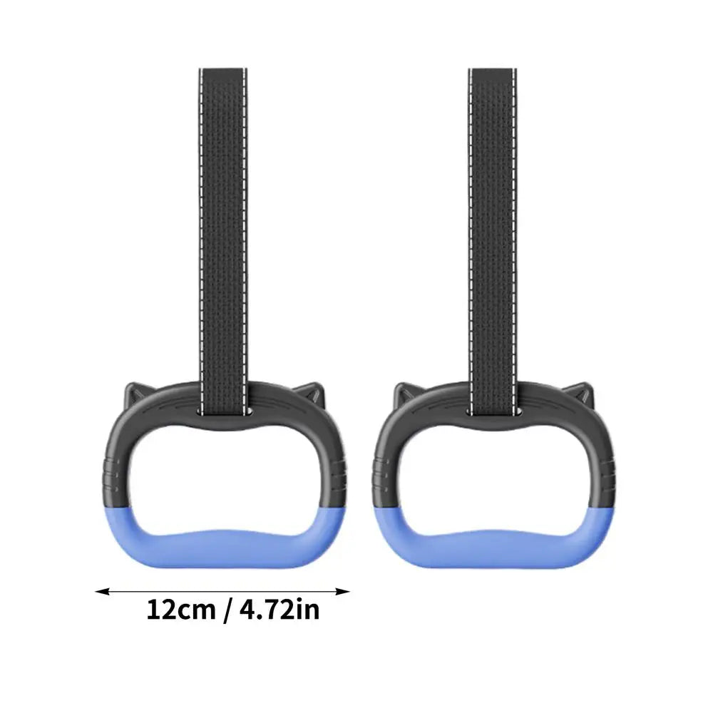Kids Gymnastics Rings 440 lbs – Adjustable Straps & Pull-Up Bar Kids Gymnastics Rings Nixie Black