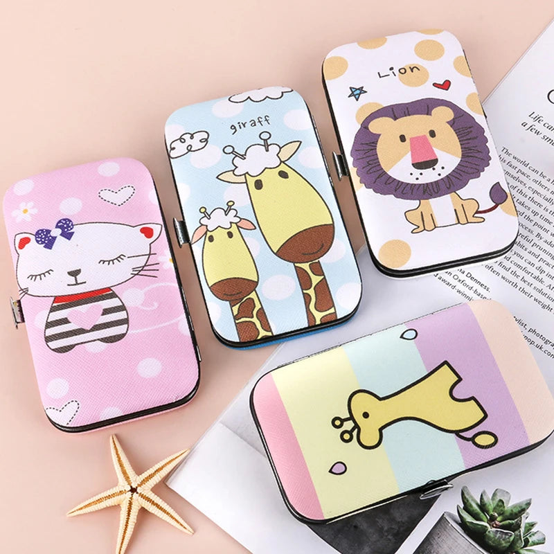 7-Piece Manicure Set with Cartoon Storage Box | Nail Care Kit Manicure Tool Set Nixie