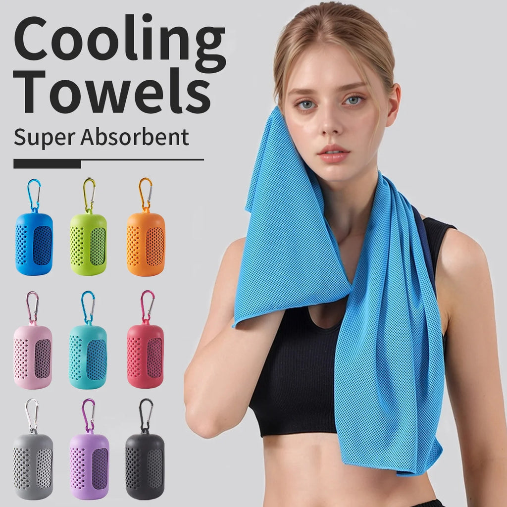 Nixie Cooling Towel with Silicone Bag – Fast Drying Sports Towel Cooling Sports Towel Nixie