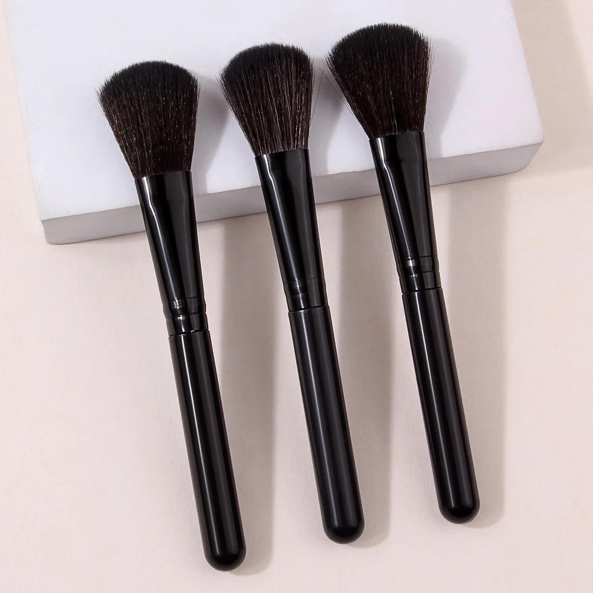 3-Piece Makeup Brush Kit – Powder, Blush & Loose Powder Set Makeup Brush Set Nixie Default Title