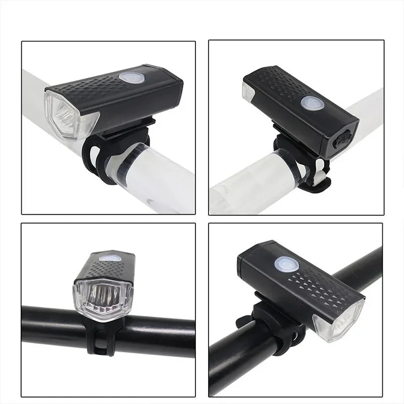 BUCKLOS LED Bike Lights Set USB Rechargeable Front & Rear Bicycle Light Set Nixie