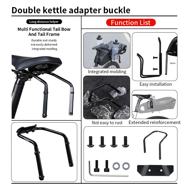 Bike Bottle Cage Adapter & Tail Bag Stabilizer | Nixie Bike Bottle Cage Adapter Nixie