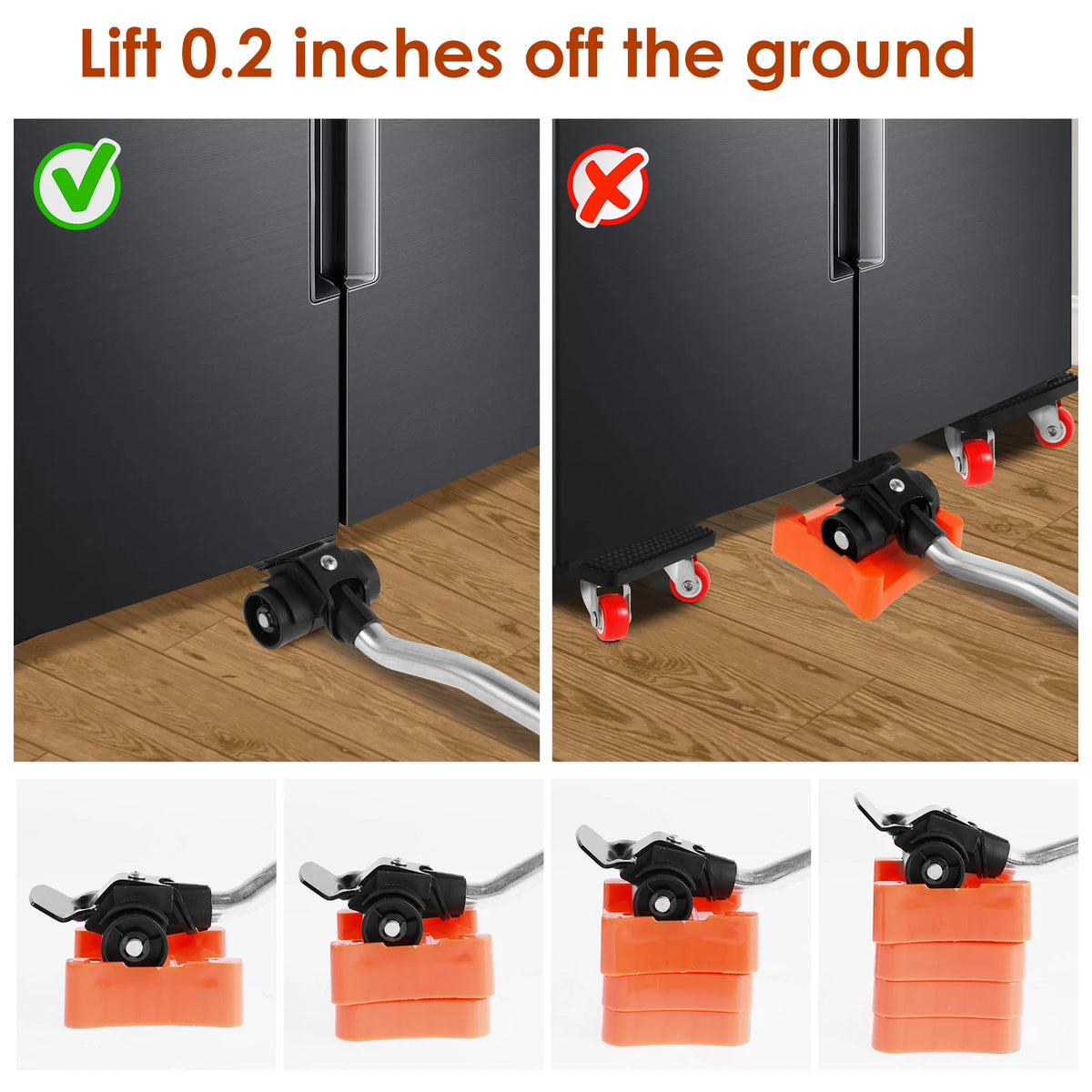 880LBS Furniture Lift Mover Tool Set – 360° Heavy Duty Rollers Furniture Mover Set Nixie