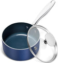 MICHELANGELO Ceramic Nonstick Frying Pan with Glass Lid Ceramic Nonstick Pan Nixie 2QT