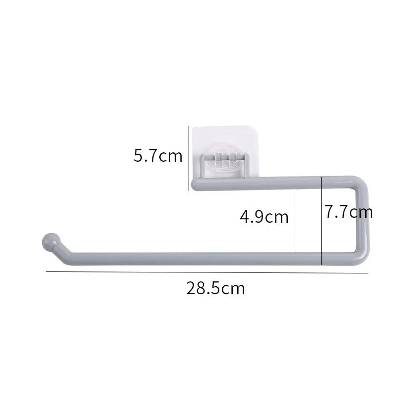 Cabinet Paper Towel & Toilet Roll Holder – Plastic Rack Paper Roll Holder Nixie Light Grey