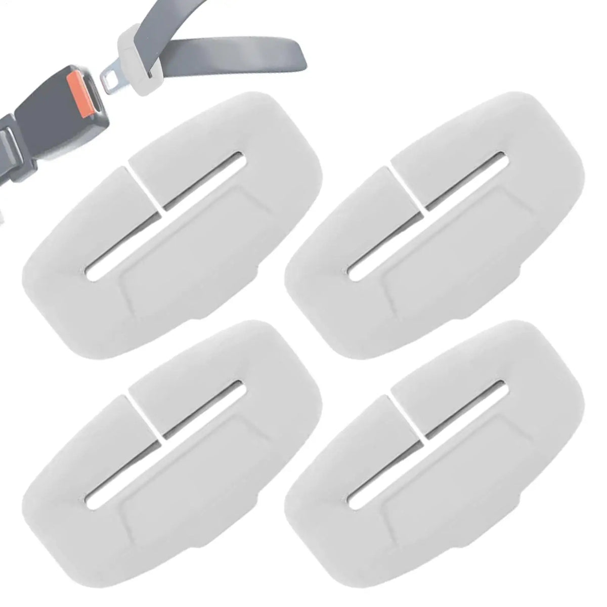 4pcs Silicone Seat Belt Buckle Covers – Anti-Scratch Protector Seat Belt Accessory Nixie