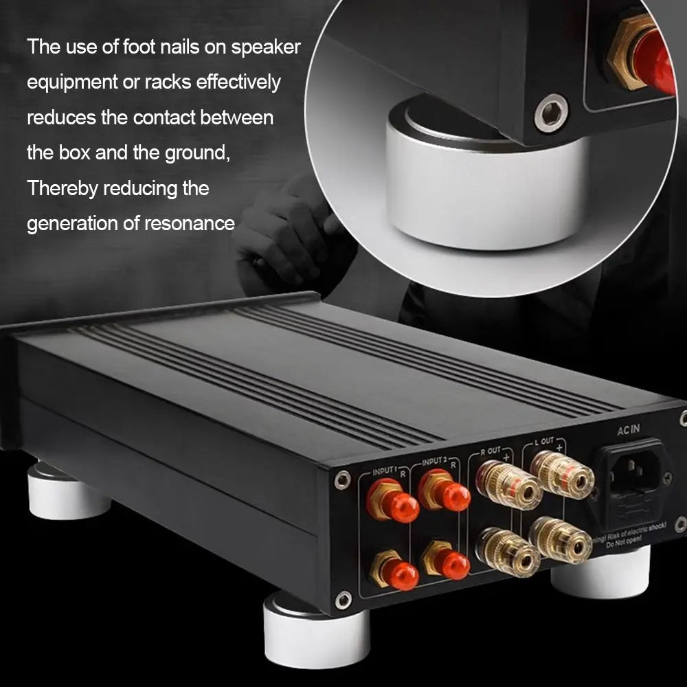 Aluminum Alloy HIFI Speaker Spike Isolation Feet Pad S/M/L Speaker Isolation Feet Nixie