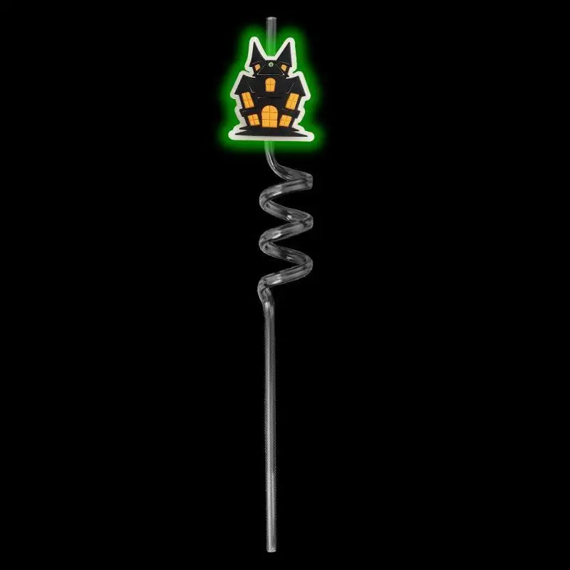 Halloween Spiral Drinking Straws – Pumpkin Ghost Toppers