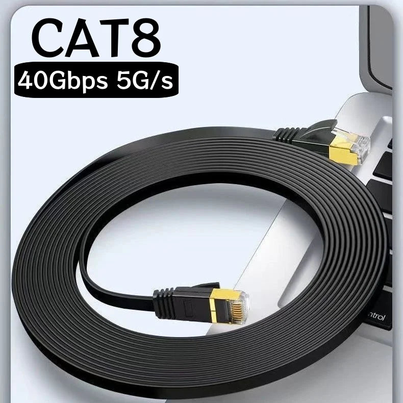 Cat 8 Ethernet Cable 40Gbps 2000MHz RJ45 LAN – 1m to 30m Ethernet Network Cable Nixie