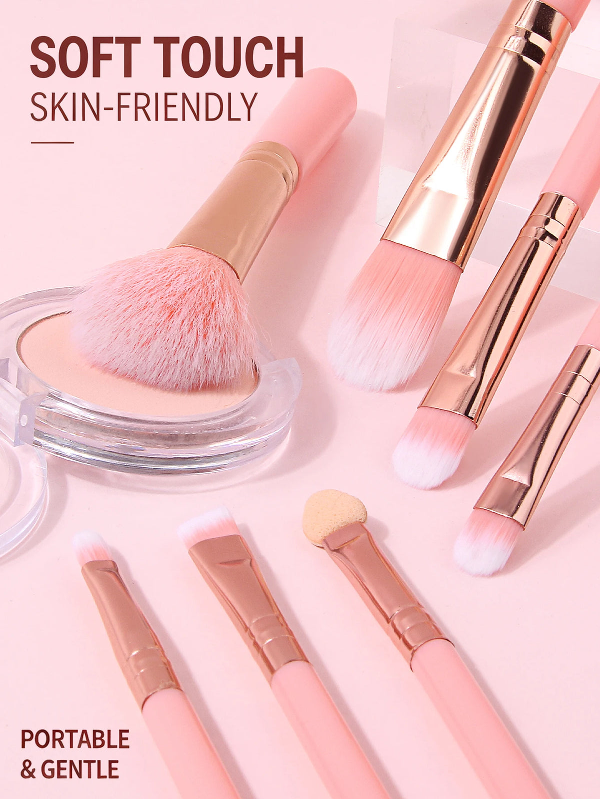 10-Piece Makeup Brush Kit with Powder Puff & Sponge Makeup Brush Set Nixie