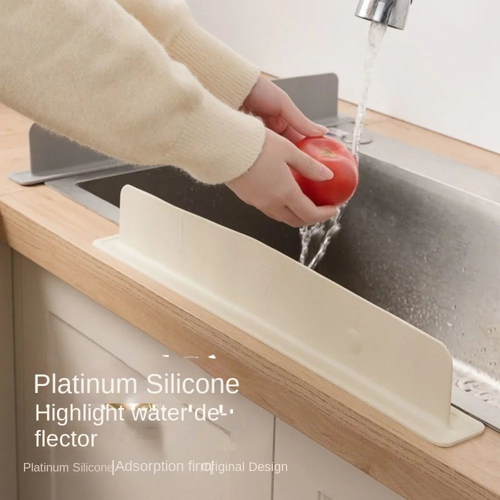 Silicone Sink Splash Guard with Suction Cup | Oil & Water Baffle Sink Splash Guard Nixie
