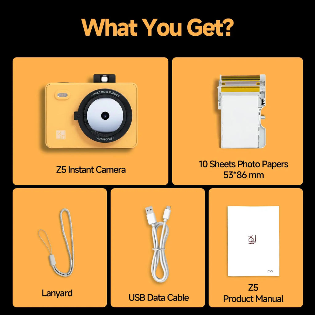 HPRT Z5 Instant Camera 300DPI Dye Sublimation Photo Printer